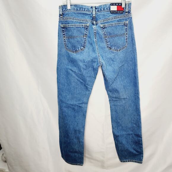 Vintage Tommy Hilfiger 90's Button Fly Women's Denim Blue Jeans 7/ 32 - Picture 2 of 10